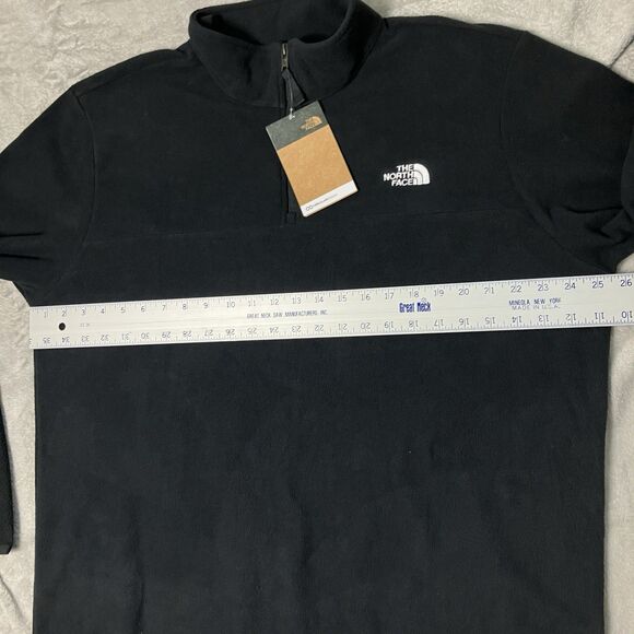 The North Face Sweater Mens XL Black TNF Anchor 1/4 Zipper Pullover Outdoor NWT - Picture 4 of 11